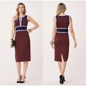 Diane Von Furstenberg Maribel Colorblock Sheath Dress size 4